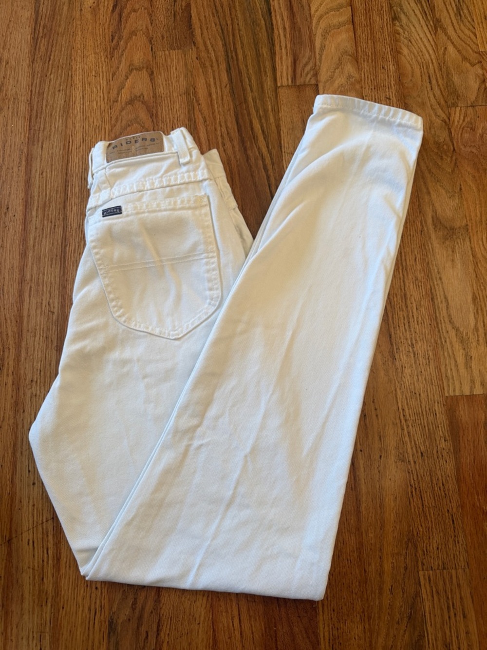 Riders by Lee White Denim Jeans with Leather Patch